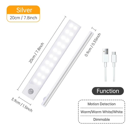 USB Rechargeable Motion Sensor LED Night Light