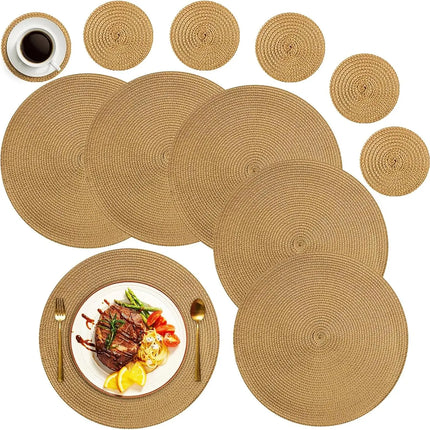 Round Woven Placemat Set