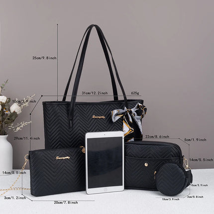 Wave Pattern Tote Bag Set