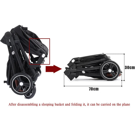 2-in-1 Lightweight Twin Baby Stroller