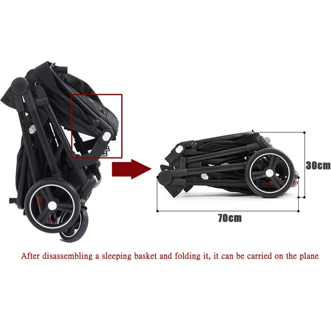 2-in-1 Lightweight Twin Baby Stroller