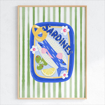 Pink Sardine Canvas Wall Art