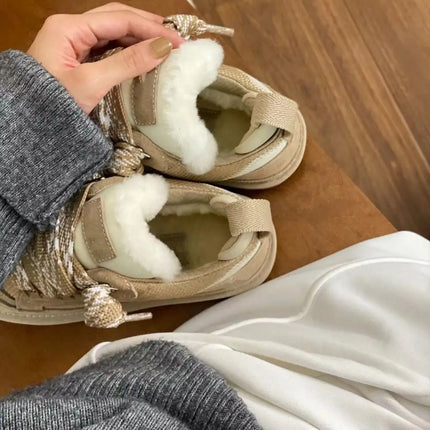 Women's Warm Wool-Lined Snow Boots