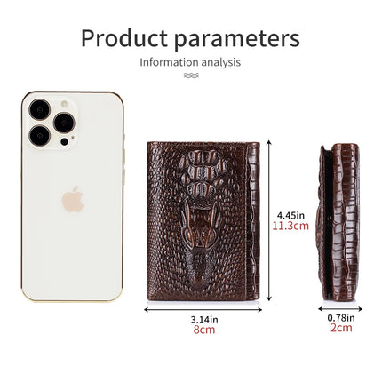 Crocodile Pattern Leather Wallet