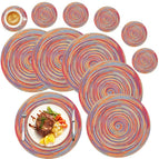6Pcs 34CM MixRed / 6 Mats 6 Coaster
