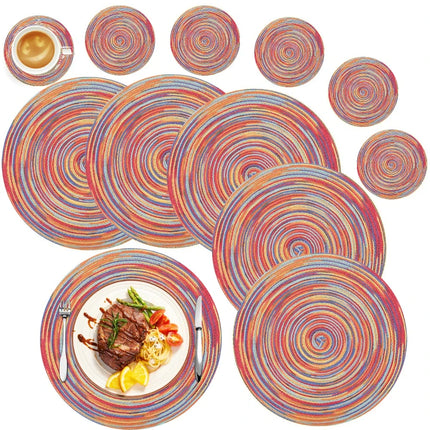 Round Woven Placemat Set