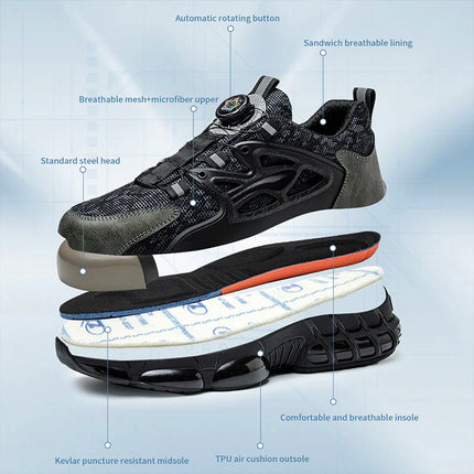 Men's Steel Toe Air Cushion Safety Sneakers
