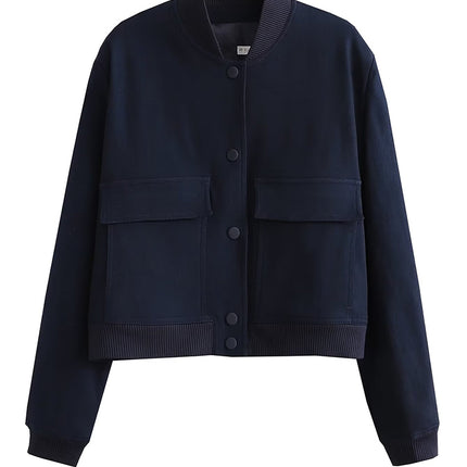 Women's V-Neck Bomber Jacket