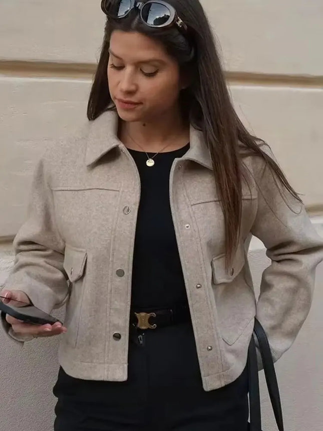 Women's Button-Up Casual Jacket