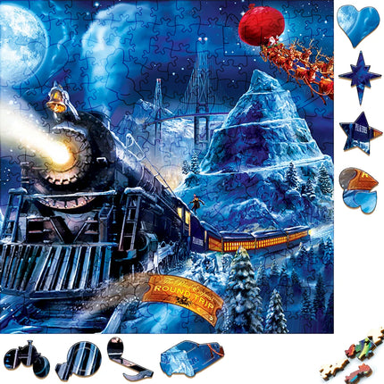 Moonlight Train Wooden Puzzle