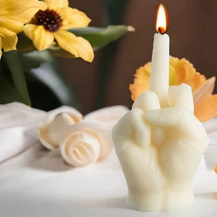 Funny Middle Finger Soy Wax Candle