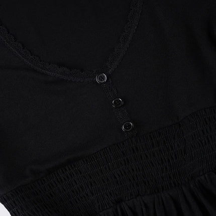 Women's Lace Trim V-Neck Top