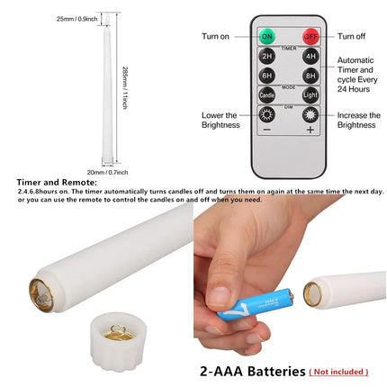 LED Flameless Taper Candles