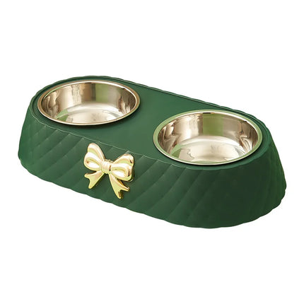 Double Pet Food Bowl