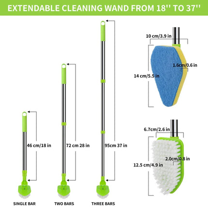 Telescopic Triangle Glass Cleaning Wiper