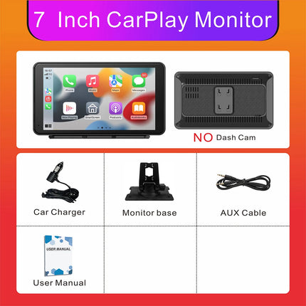 Universal Portable Wireless Carplay Screen for Car with Android Auto Touchscreen Car Stereo System