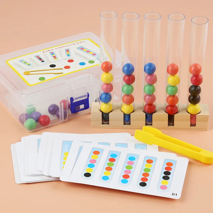 Color Sorting Beads and Test Tube Educational Game for Kids