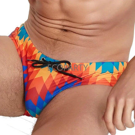 Men's Geometric Print Swim Briefs