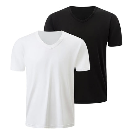 Men's Solid Color V-Neck T-Shirt