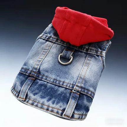 Denim Puppy Hoodie Jacket