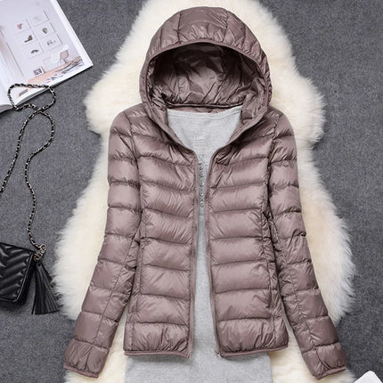 Women's Lightweight Hooded Puffer Jacket