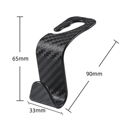 Carbon Fiber Car Headrest Hooks – 4 Pieces