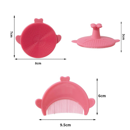 Baby Silicone Scalp Massage Brush Set