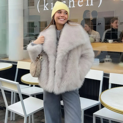 Women's Fluffy Faux Fur Coat