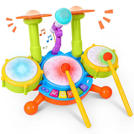 Kids Drum Set with Microphone