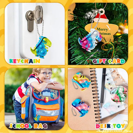Dinosaur Pop Fidget Keychain