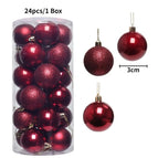 24pcs Deep red / 3cm