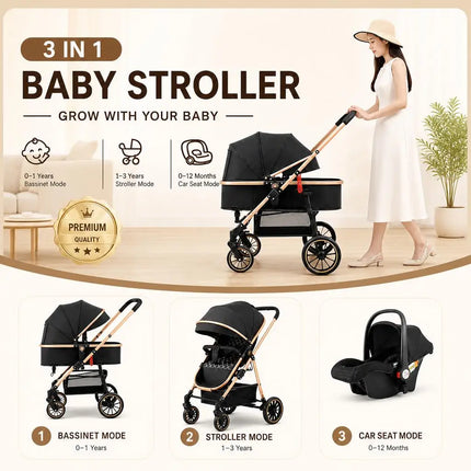 3-in-1 Lightweight Baby Travel System