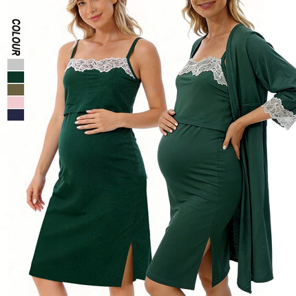 Maternity and Nursing Pajama Set