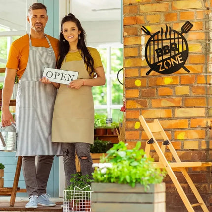 Rustic Metal BBQ Wall Sign
