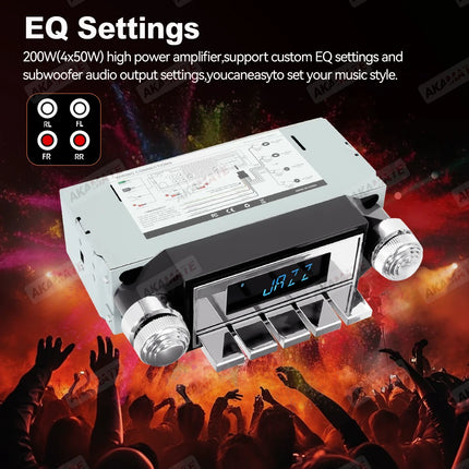Retro Car Radio with Bluetooth and USB