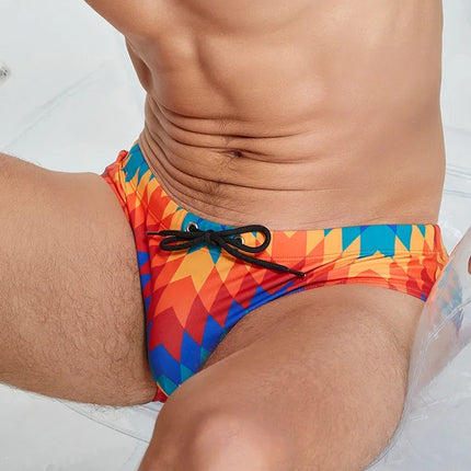 Men's Geometric Print Swim Briefs