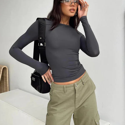 Women's Long Sleeve Crop Top
