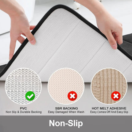 U-Shape Memory Foam Bathroom Mat
