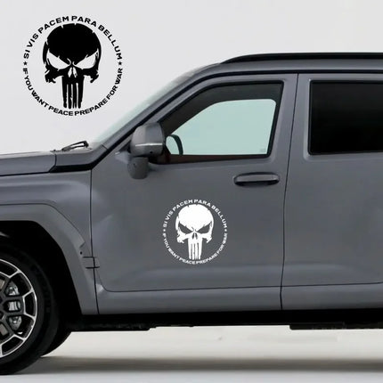 Reflective Skull Car Decal