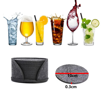 Round Felt Coaster Set
