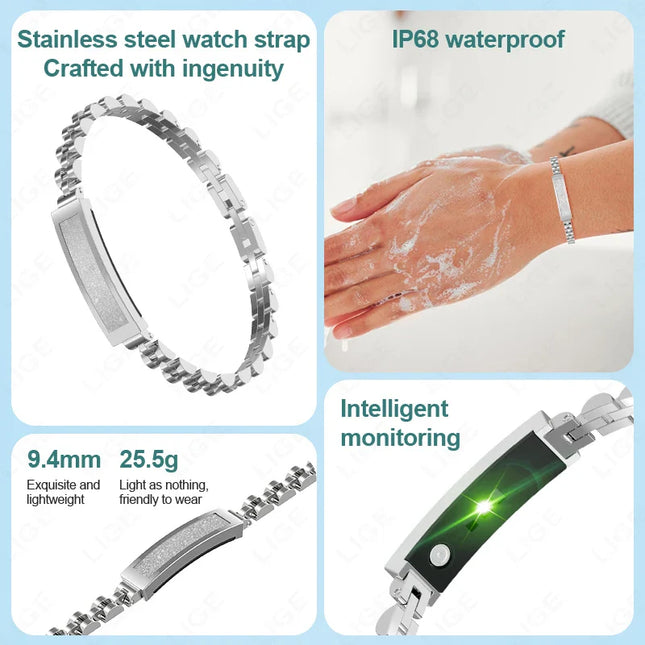 NNEOBA No-Screen Smart Watch Silver
