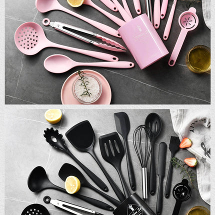 15-Piece Silicone Kitchen Utensil Set
