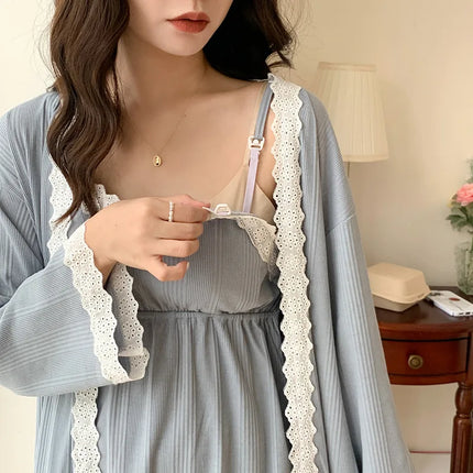 3-Piece Maternity Nursing Pajama Set