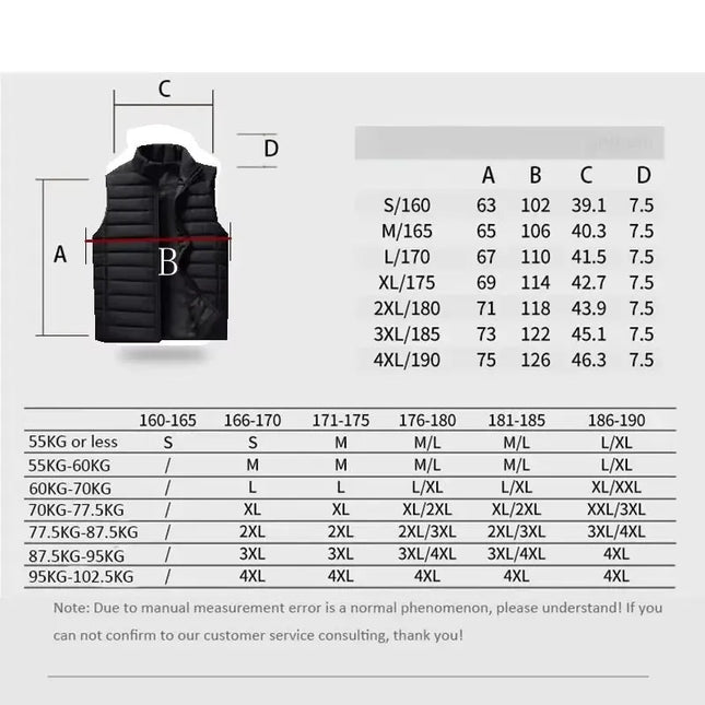 Men’s Padded Stand-Collar Vest