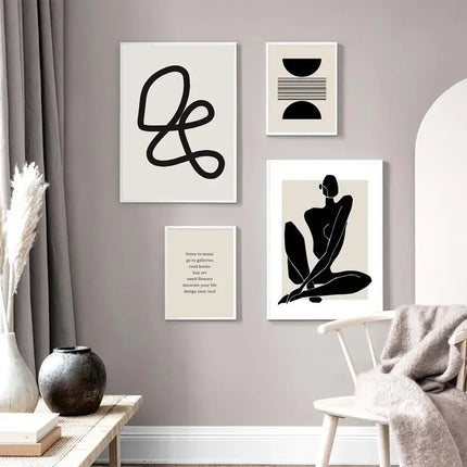 Abstract Boho Geometric Wall Art