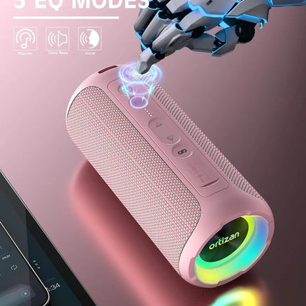 Waterproof Portable Bluetooth Speaker with RGB Lights