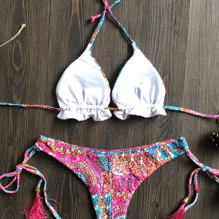 Floral Print Push-Up Bikini