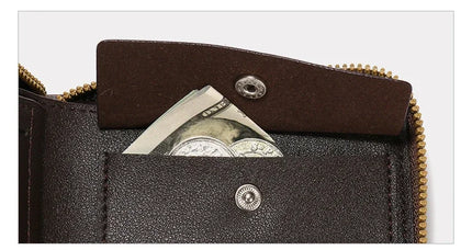 Vintage Trifold PU Wallet