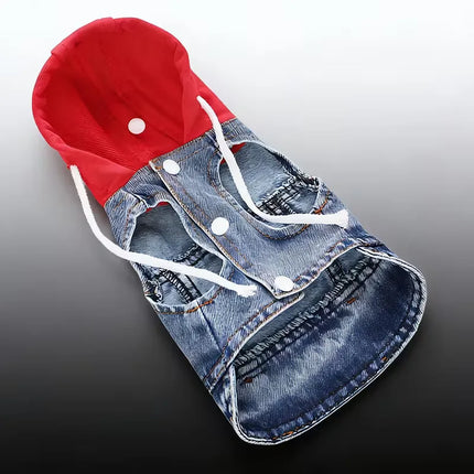 Denim Puppy Hoodie Jacket