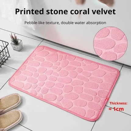 Cobblestone Embossed Bath Mat